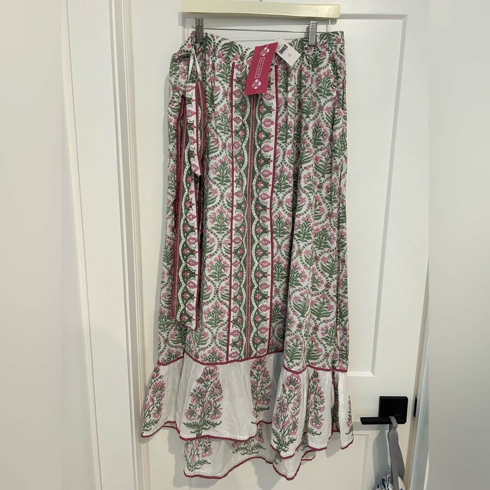 Sue Sartor Block Print Maxi Skirt -XL